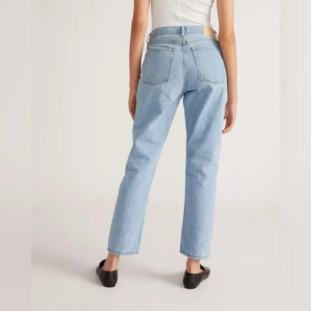 NWT EVERLANE‎ The '90s Cheeky Straight Jean Vintage Sunbleached Blue size 27
